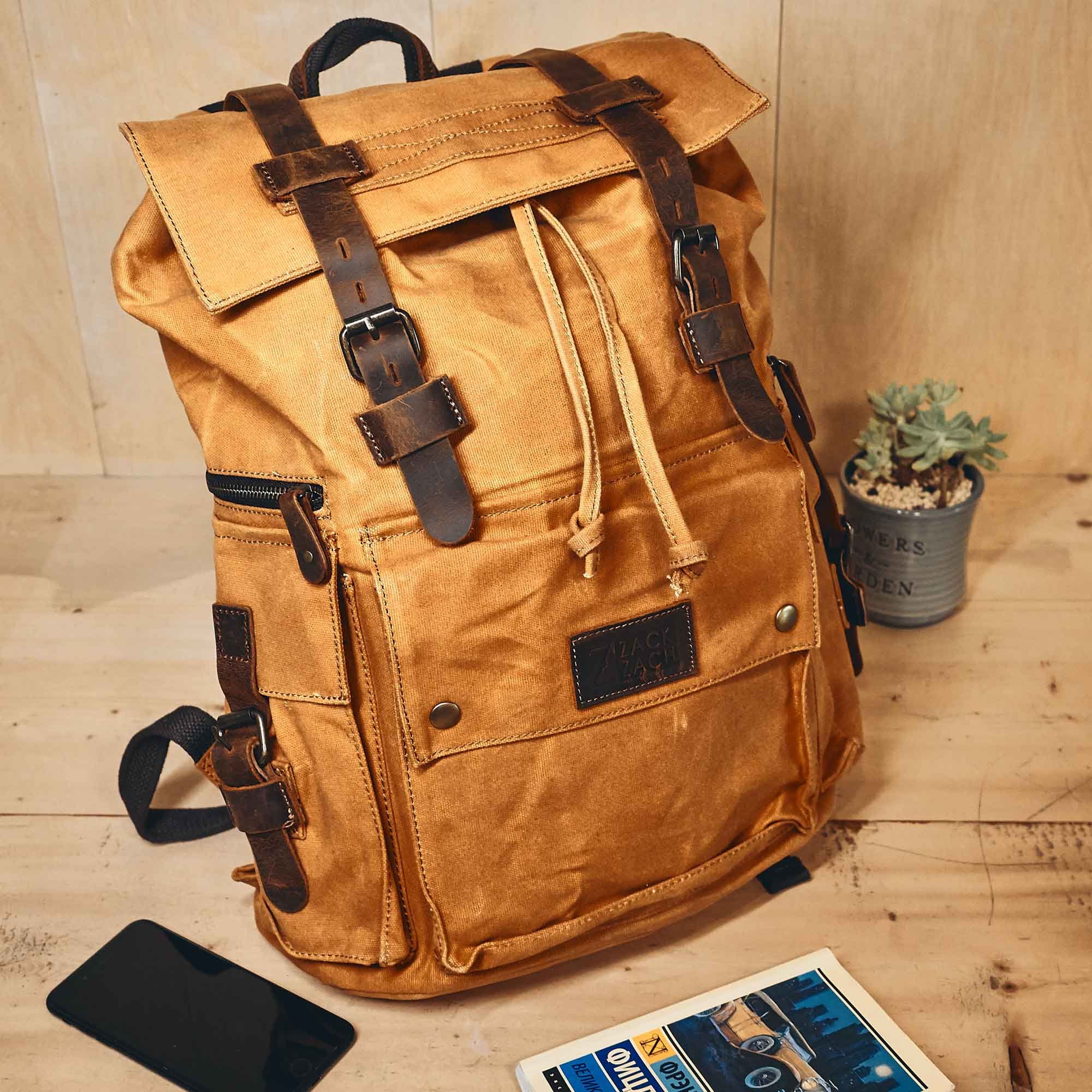 Wanderrucksack für Männer Canvas Rucksack Wanderrucksack Etsy