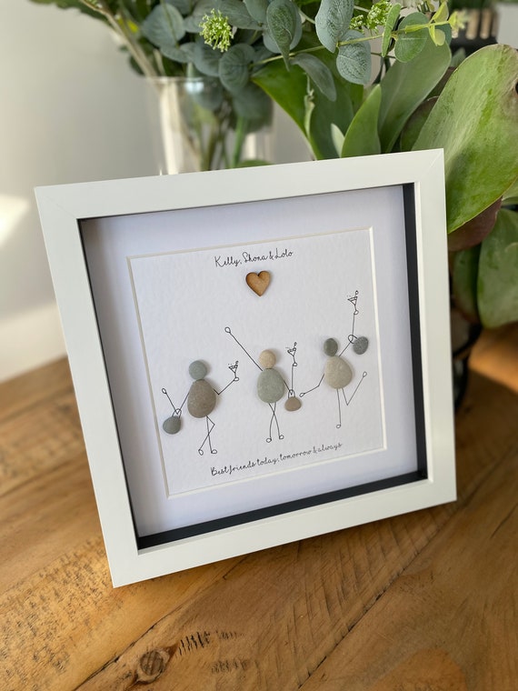 Pebble Art Best Friends Friendship Gift Birthday Besties Etsy