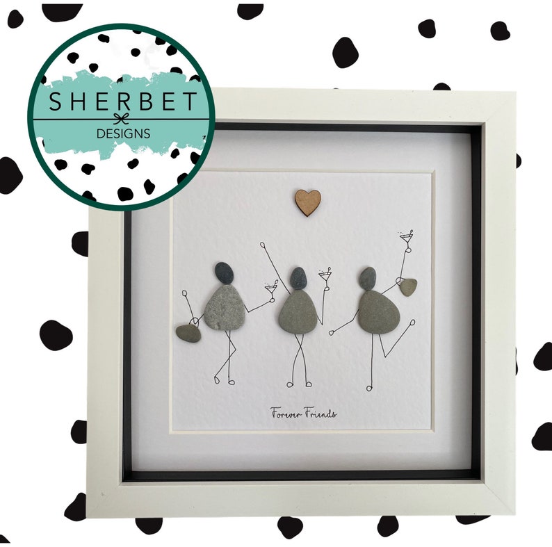 Pebble Art Best Friends Friendship Gift Birthday Besties Etsy