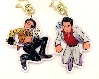 Majima + Kiryu keychains