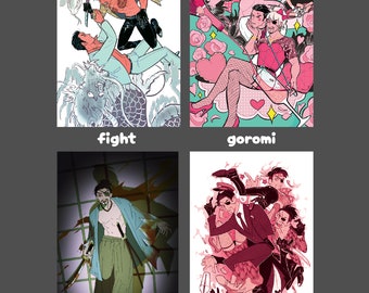 Majima and Kiryu mini prints