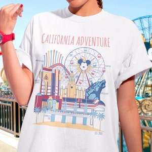 California Adventure Map Illustration T-Shirt