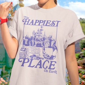 Glücklichster Ort auf Erden Vintage Style Grafik T-Shirt