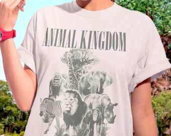 Animal Kingdom Collage Graphic T-Shirt