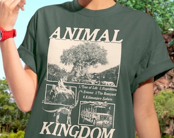Animal Kingdom Vintage Style Graphic T-Shirt