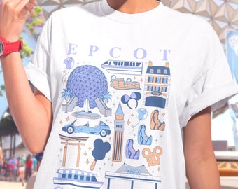 Epcot Center Park Icons T-Shirt