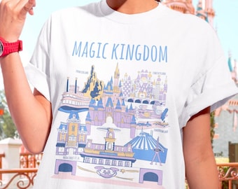 Magic Kingdom Map Illustration T-Shirt