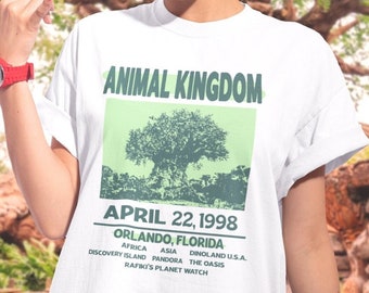 Animal Kingdom Retro World Tour Style T-Shirt