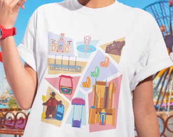 T-shirt i retrostil med 90-talsstil från California Adventure