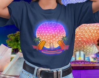 Epcot Ruimteschip Earth Night Time T-Shirt