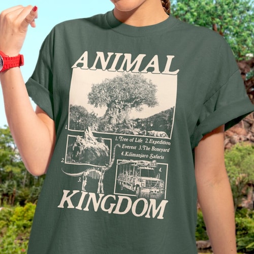 Animal Kingdom Vintage Style Graphic Tshirt Etsy