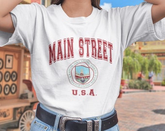 T-shirt de style Collège américain de Main Street