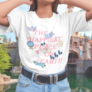 De gelukkigste plek op aarde T-shirt in esthetische stijl