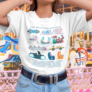 Magic Kingdom Attraction Vehicles T-Shirt
