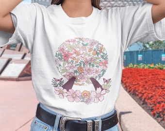 Epcot Floral Spaceship Earth T-Shirt