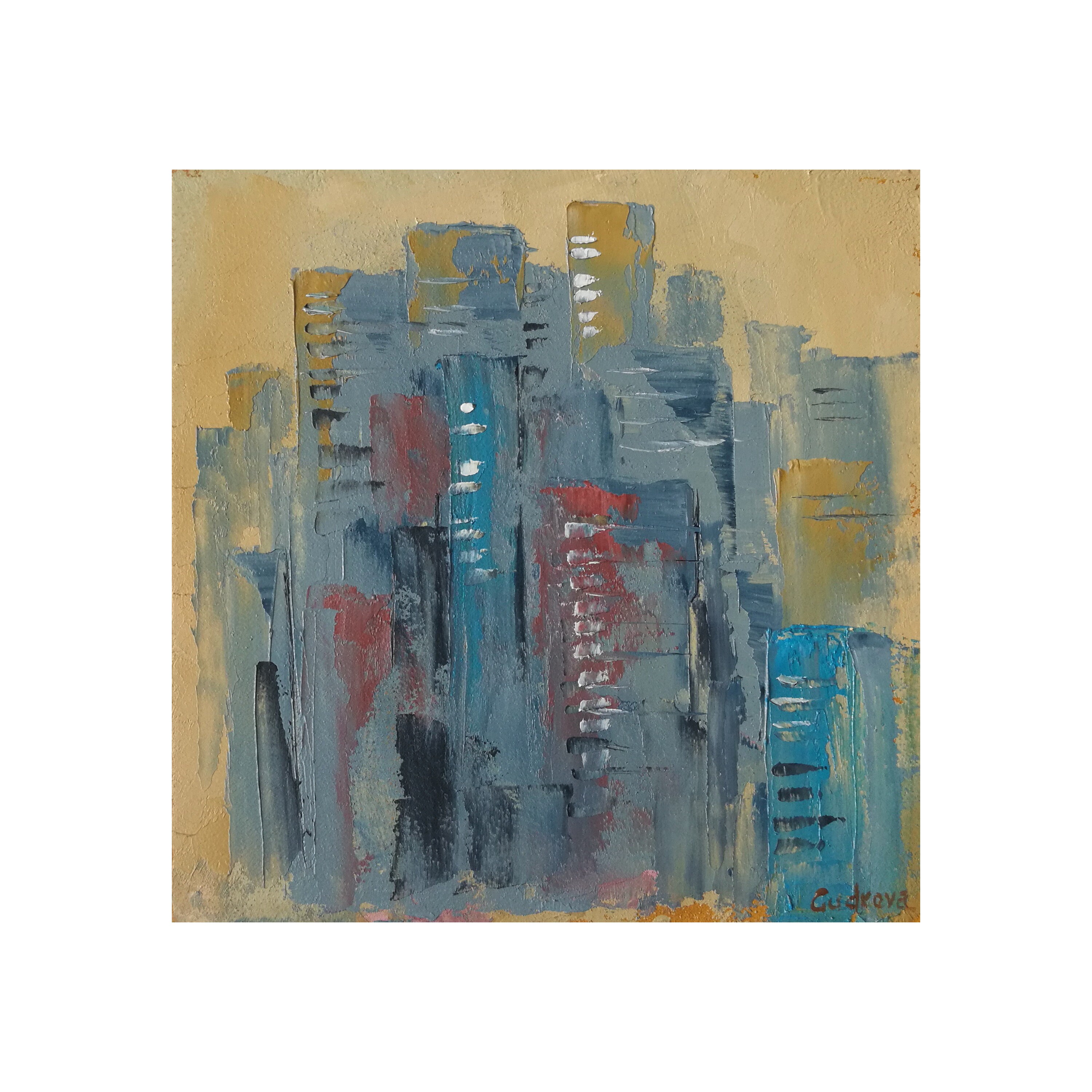 New York Painting Original Small Abstract Art New York City Etsy