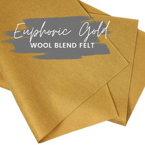 Euphoric Gold Wool Blend Felt Sheets: DIY Craft Fabric