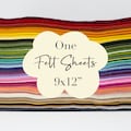 9x12 Wool Blend Felt Sheet: Rainbow Craft Felt, Choose Your Color
