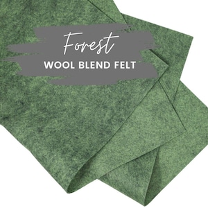 Forest Wool Blend Felt Sheets: Soft DIY Craft Fabric
