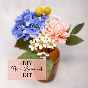 Kit DIY Mini bouquet de fleurs en feutre
