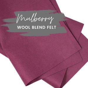 Mulberry Wool Blend Felt Sheet: DIY Craft Fabric