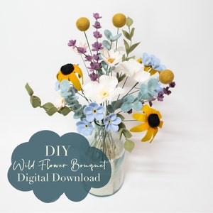 Wildflower Bouquet Digital Download DIY Package