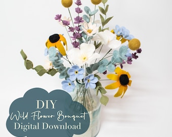 Bouquet de fleurs sauvages Téléchargement numérique DIY Package