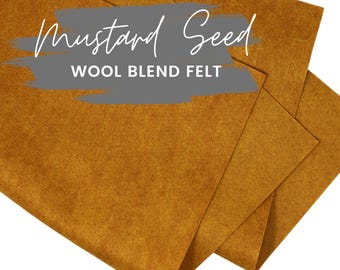 Mustard Seed Wool Blend Felt Sheet: DIY Craft Fabric