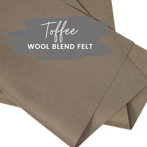 Toffee Wool Blend Felt Sheets, Felt sheets for crafting, Rainbow felt