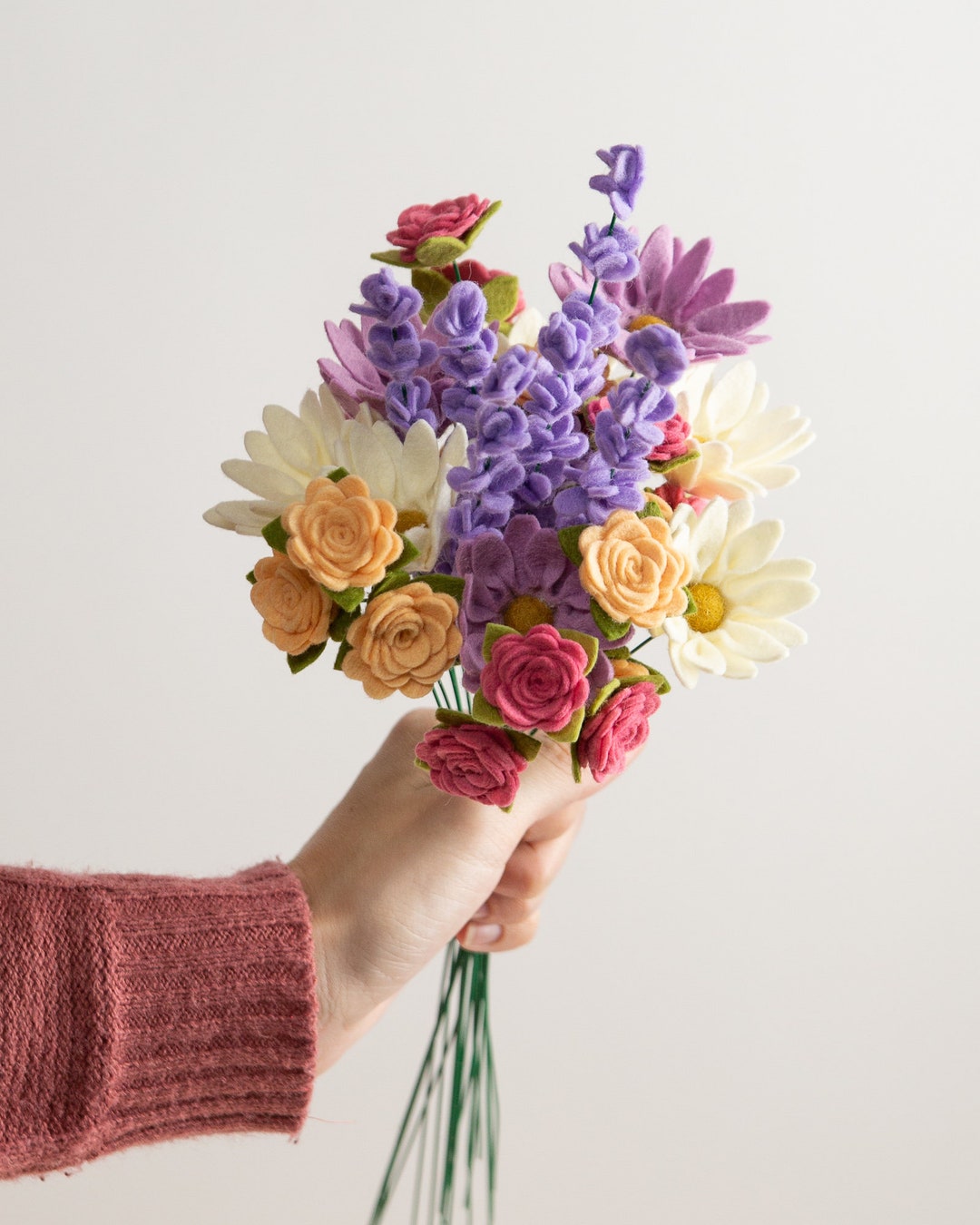 Wild Flower Bouquet Felt Flowers - Etsy