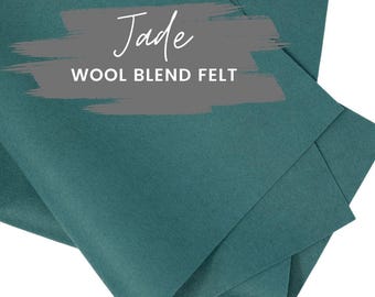 Jade Wool Blend Felt Sheet: DIY Craft Fabric