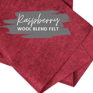 Raspberry Wool Blend Felt Sheet: DIY Craft Fabric