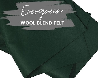 Evergreen Wool Blend Felt Sheet: DIY Craft Fabric