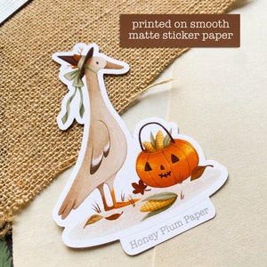 Halloween Duck Sticker Planner / Journal Sticker illustration / drawing / fall / autumn / cottagecore / cute gift / HoneyPlumPaper image 4