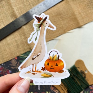 Halloween Duck Sticker Planner / Journal Sticker illustration / drawing / fall / autumn / cottagecore / cute gift / HoneyPlumPaper image 3