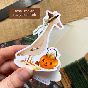 Halloween Duck Sticker Planner / Journal Sticker illustration / drawing / fall / autumn / cottagecore / cute gift / HoneyPlumPaper image 5