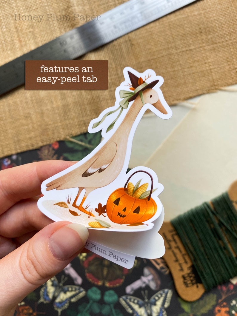 Halloween Duck Sticker Planner / Journal Sticker illustration / drawing / fall / autumn / cottagecore / cute gift / HoneyPlumPaper image 5