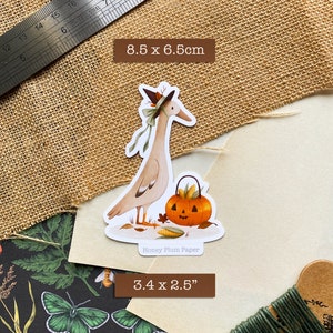 Halloween Duck Sticker Planner / Journal Sticker illustration / drawing / fall / autumn / cottagecore / cute gift / HoneyPlumPaper image 2