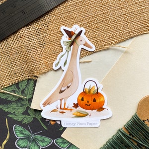 Halloween Duck Sticker Planner / Journal Sticker illustration / drawing / fall / autumn / cottagecore / cute gift / HoneyPlumPaper image 1
