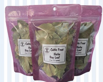 Dried Whole Bay Leaf  .6 oz (Laurus nobilis) | Fresh-Picked 2025 | Celtic Frost Herbs