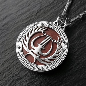 Apollo Greek God of Sun Silver Pendant / Necklace