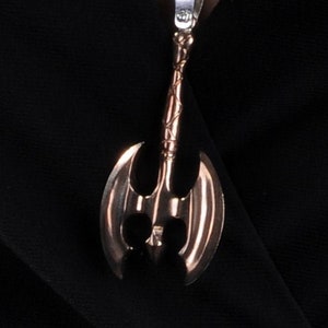 Axe Necklace, Warrior Pendant, Silver / Bronze Jewelry