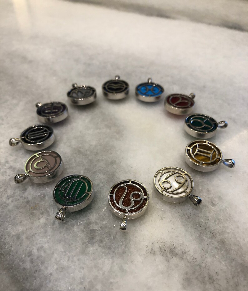 Virgo Sign Necklace With Green Jade Gemstone Zodiac Jewelry Etsy