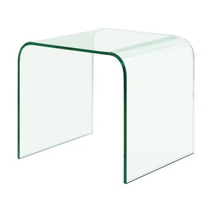 Glass side table