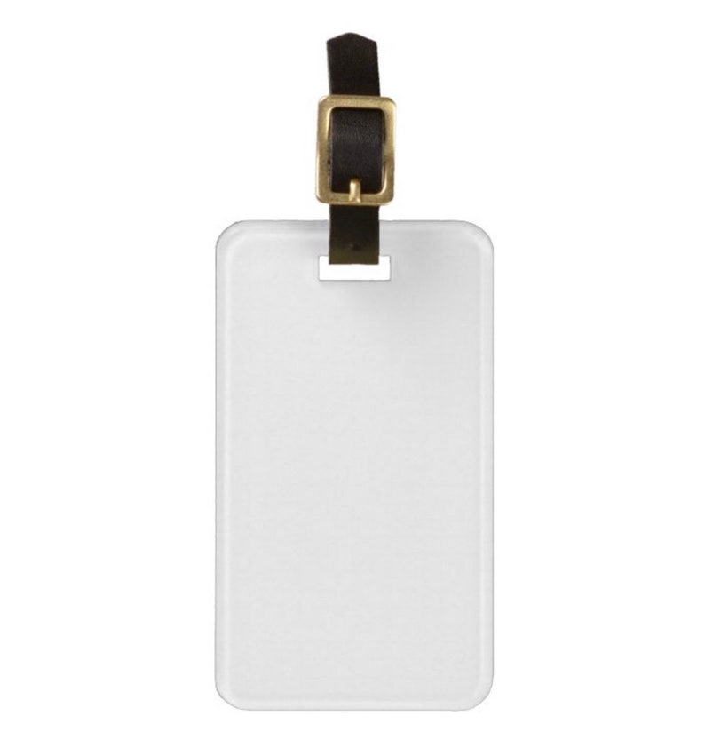 Blank white sublimation ready luggage tags. Customizable 2pk | Etsy