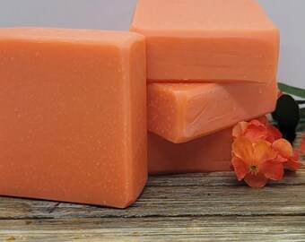 Orange Patchouli  Bar Soap 4.5oz- Vegan Handmade-Cold Process Mango Butter and Shea based