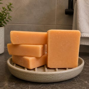 Orange Patchouli  Bar Soap 4.5oz- Vegan Handmade-Cold Process Mango Butter and Shea based