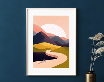 Jazda na rowerze - wydruk giclée