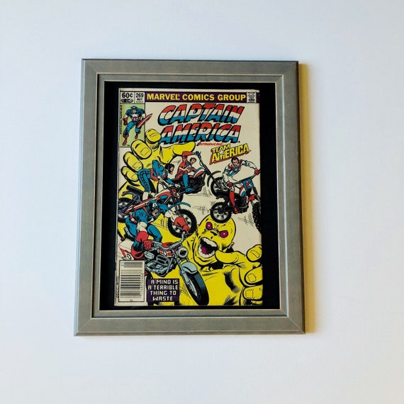 Captain America Comic Book Wall Decor Vintage Comic Superhero Etsy