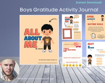 student homework diary Boys Daily Gratitude Journal Planner - Thankful - Exercise- Activity - Homeschool - Teacher - Calendar - Letters - Fun -School - Homework